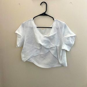 White crop top